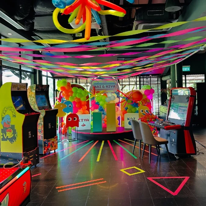 Neon Arcade Venue Decor