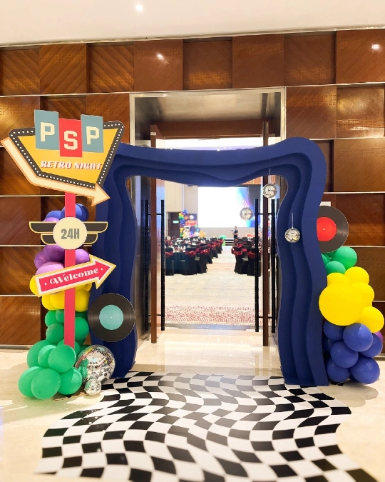 Retro Night Event Entrance