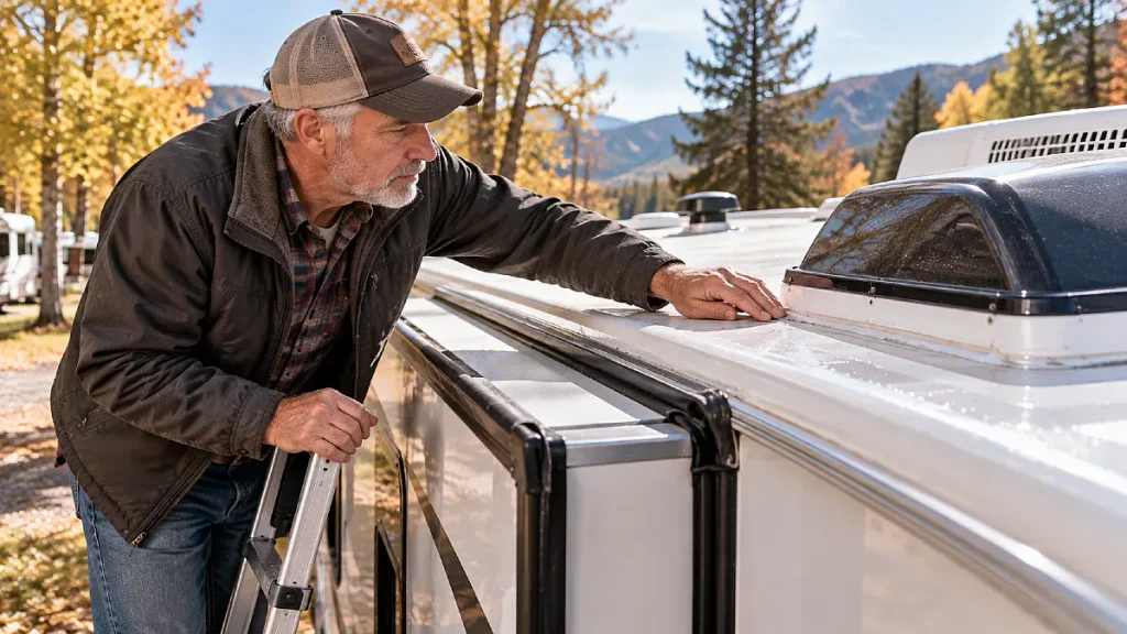 Inspect Slide Seals and Roof Seams While Weather Is Dry