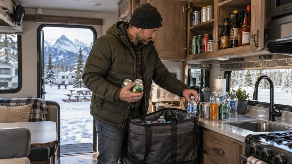 Take Out Cans, Glass Bottles, and Drinks That Can Freeze