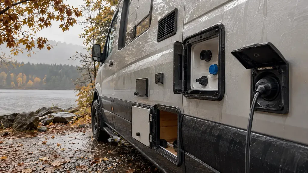 Inspect Exterior Ports and Access Doors for Water Tracks