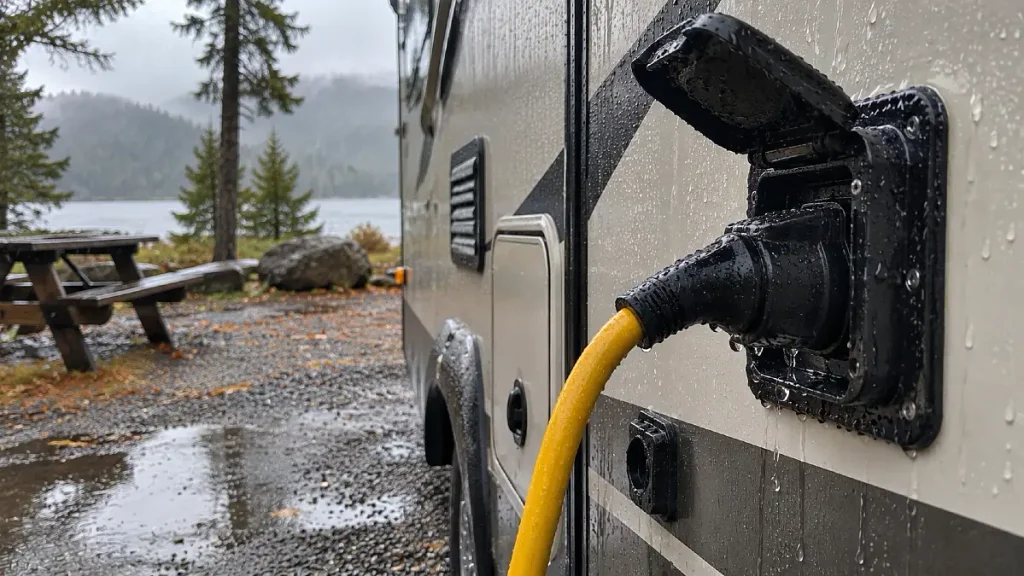 Treat a Wet Shore Power Area as an Electrical Warning