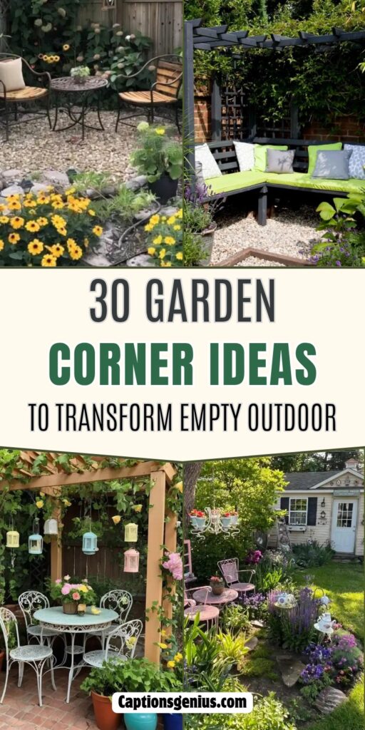 30 Garden Corner Ideas to Transform Empty Outdoor Spaces Into Cozy Backyard Retreats