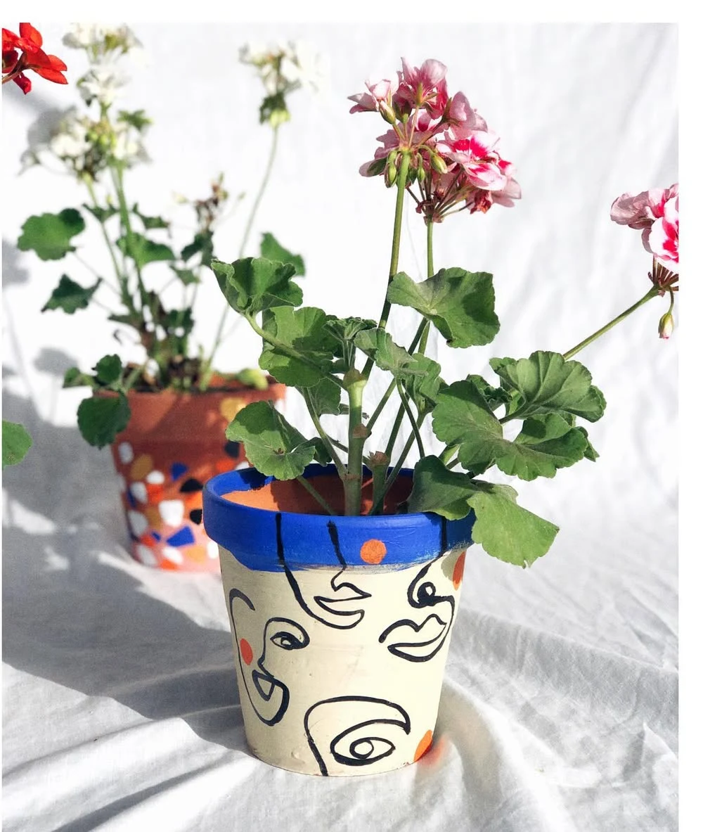 Abstract Faces Planter