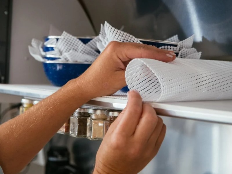 Add Non Slip Liners to Cabinets and Drawers