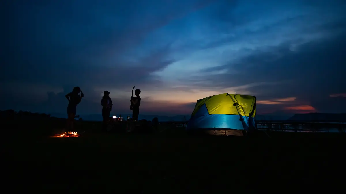 Arriving at Campsite After Dark