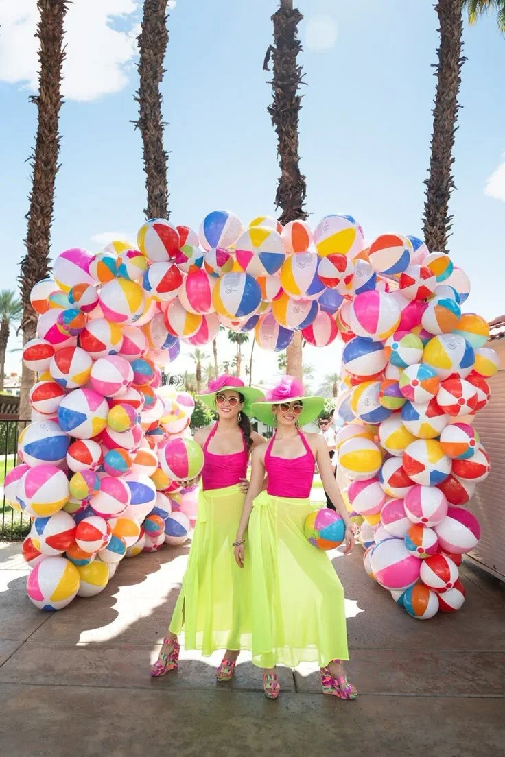 Beach Ball Arch Pool Party Entrance
