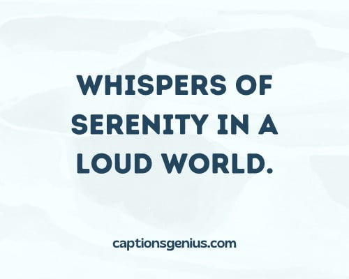 Best Minimalist Instagram Captions - Whispers of serenity in a loud world.
