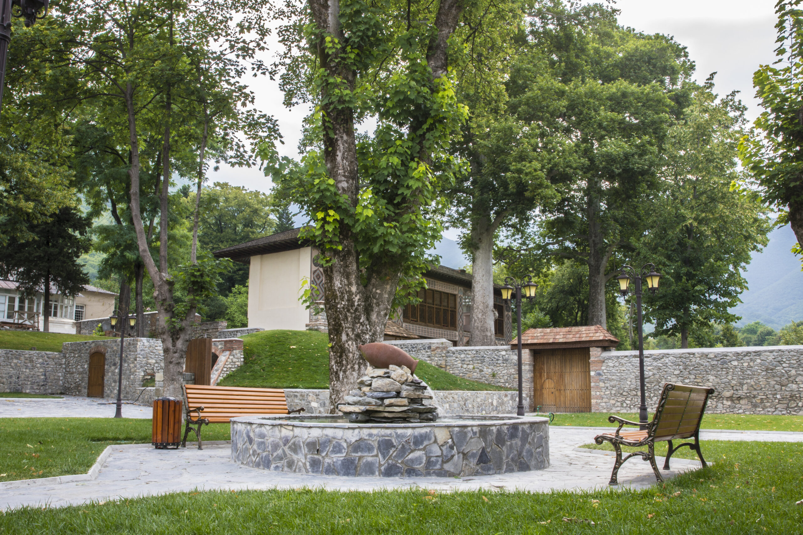 Circular Masonry Fountain