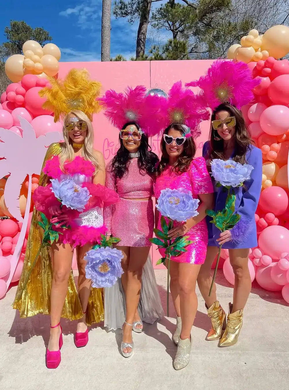 Contemporary Mardi Gras-Inspired Photo Backdrop