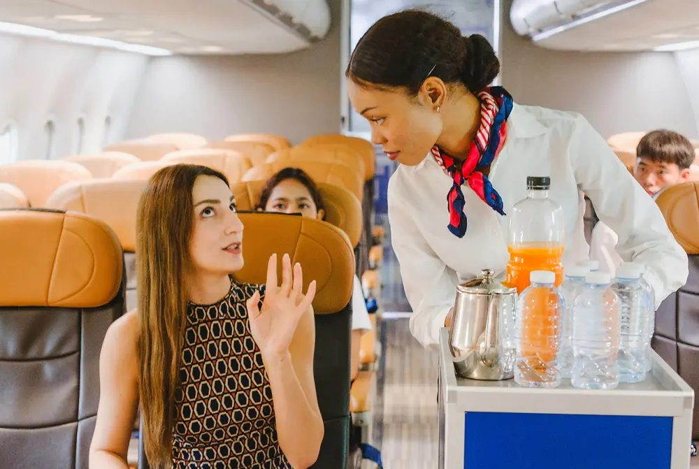 Do Not Poke Or Grab a Flight Attendant