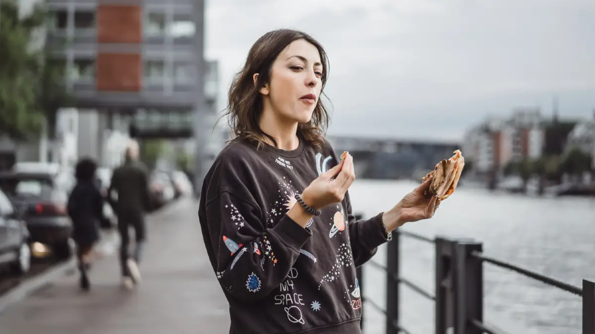 Eating or Drinking While Walking