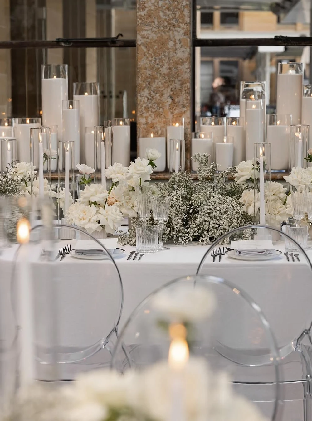 Elegant Candle-Focused Tablescape