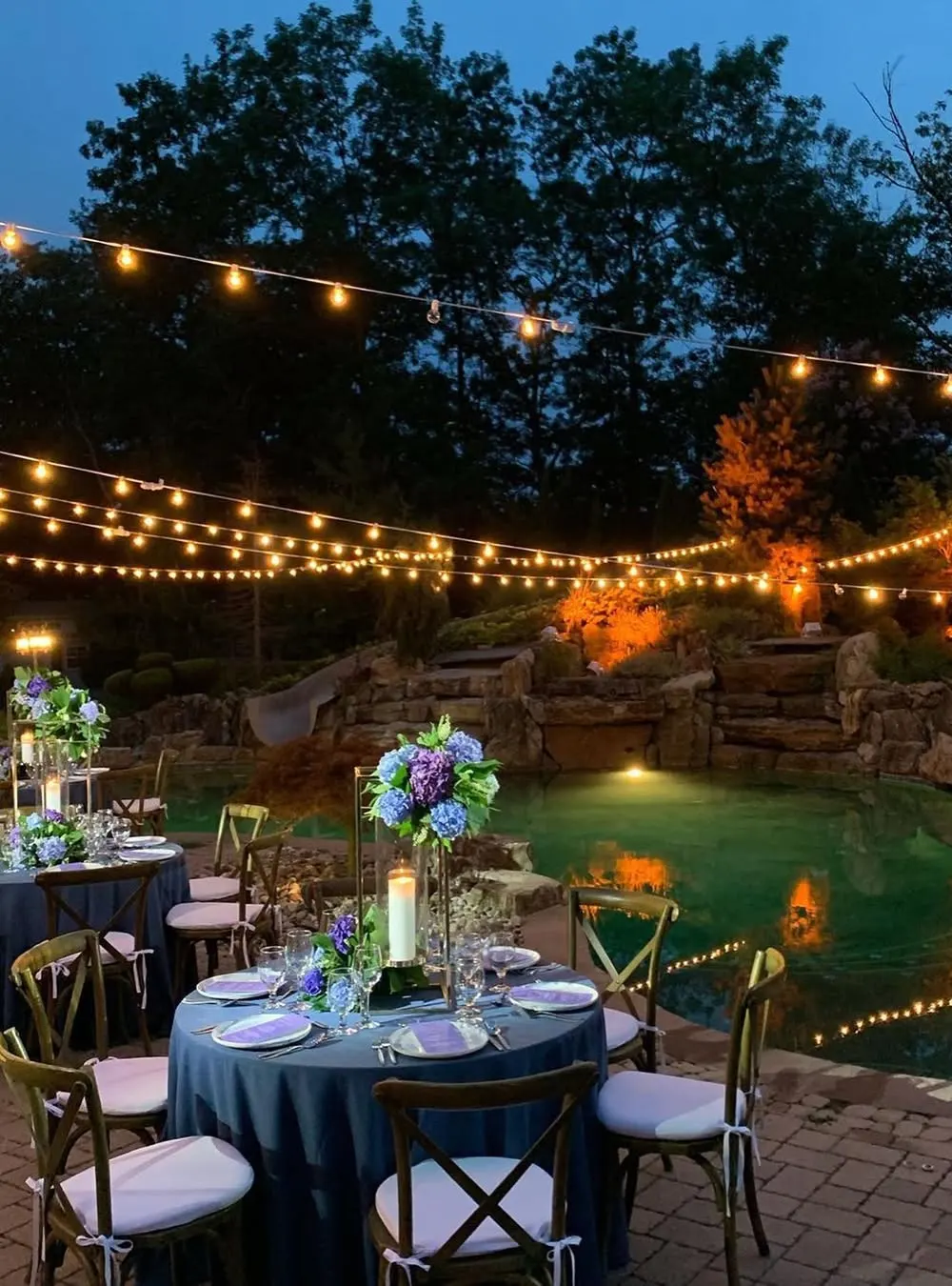 Elegant Poolside Evening Party A Magical Night Under the Lights