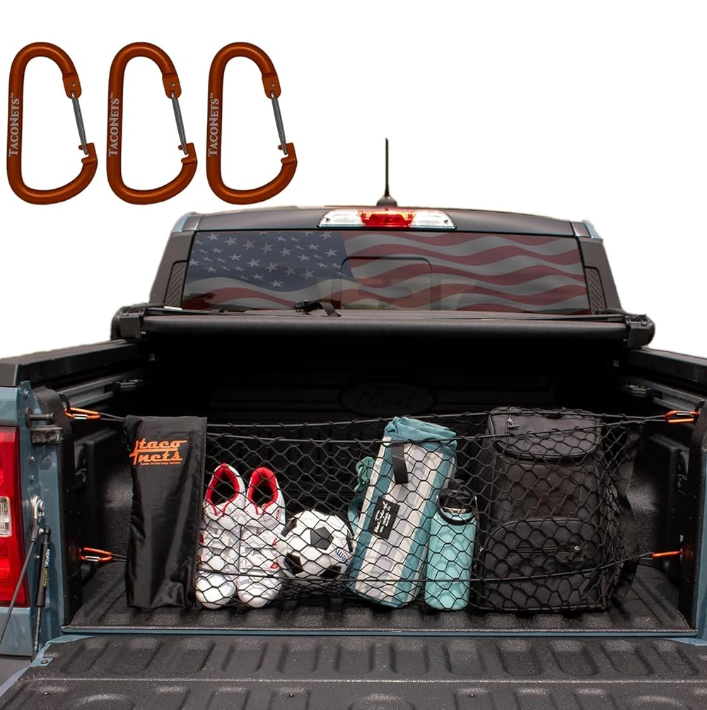 Envelope-Style Cargo Net with Built-In Storage