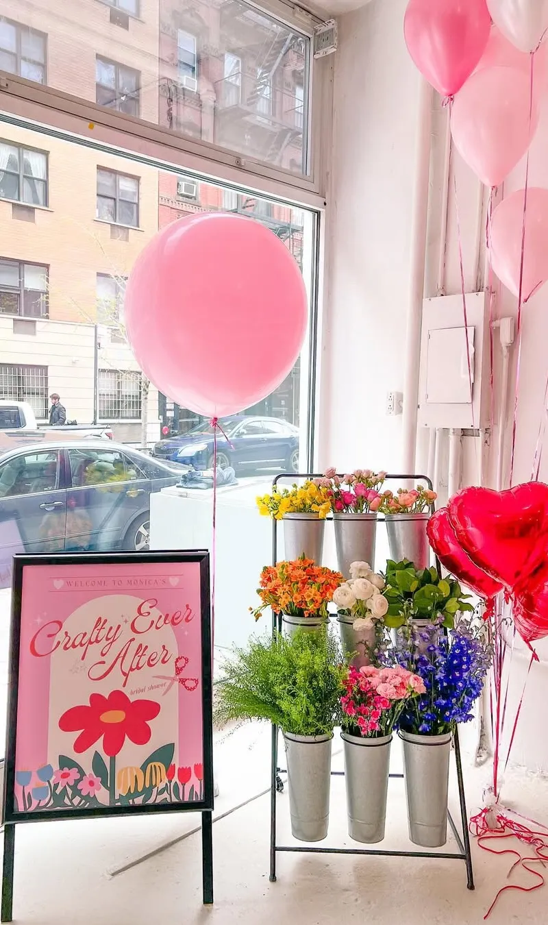 Floral-Themed Bachelorette Party Decor
