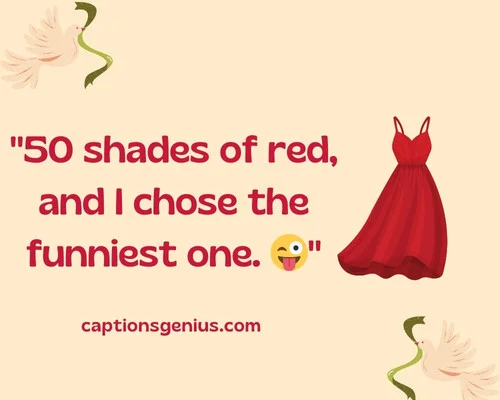 350+ Red Dress Captions For Instagram - Make Your Posts Pop!