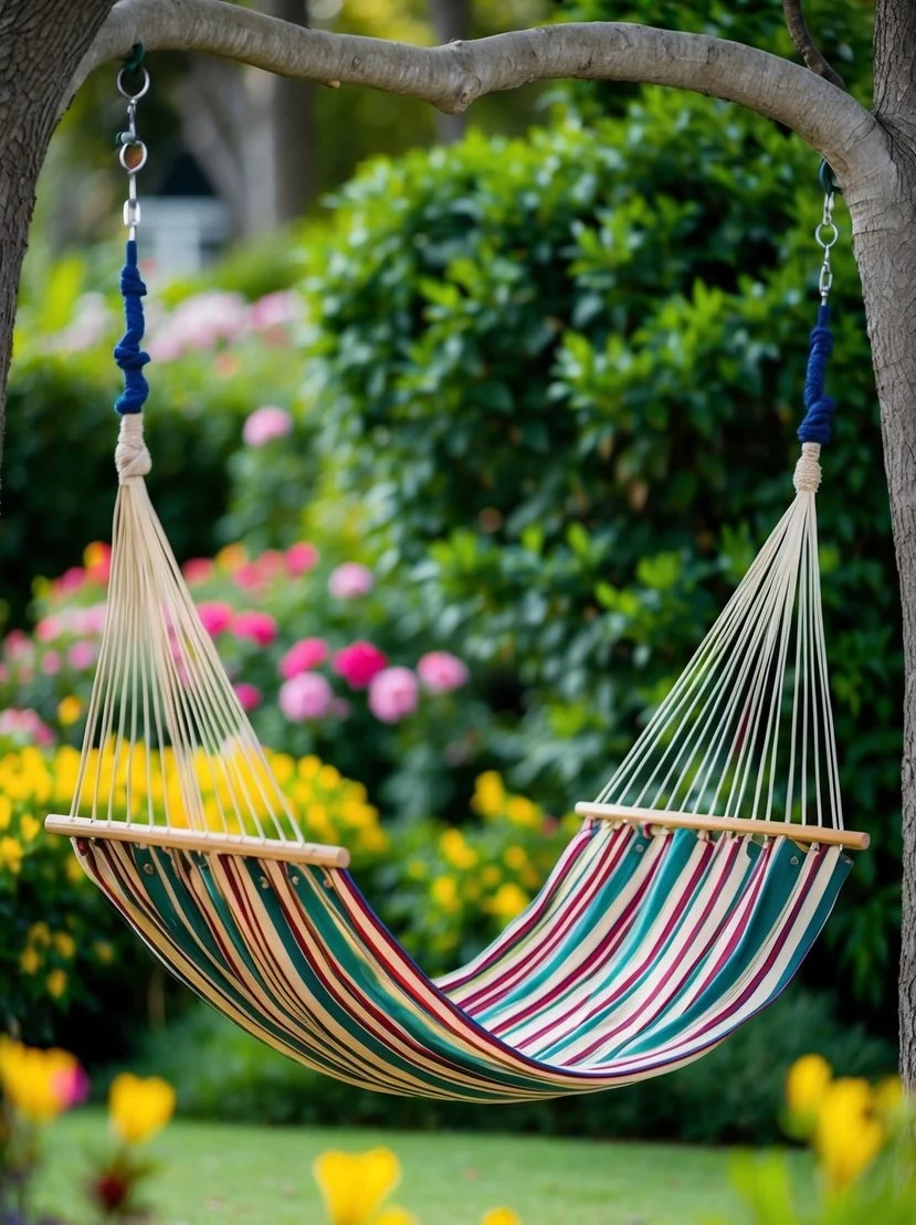 Garden Stripe Swing Hammock