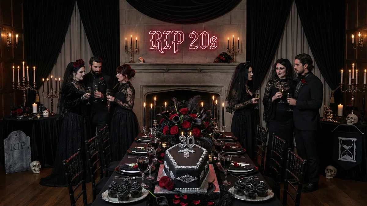 17 Dramatic "Death to My 20s" Party Ideas for a 30th Birthday