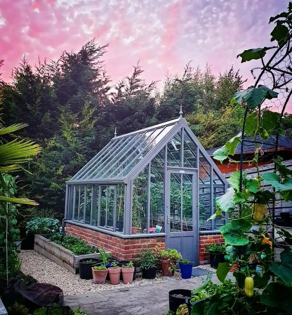Glasshouse with Rustic Charm