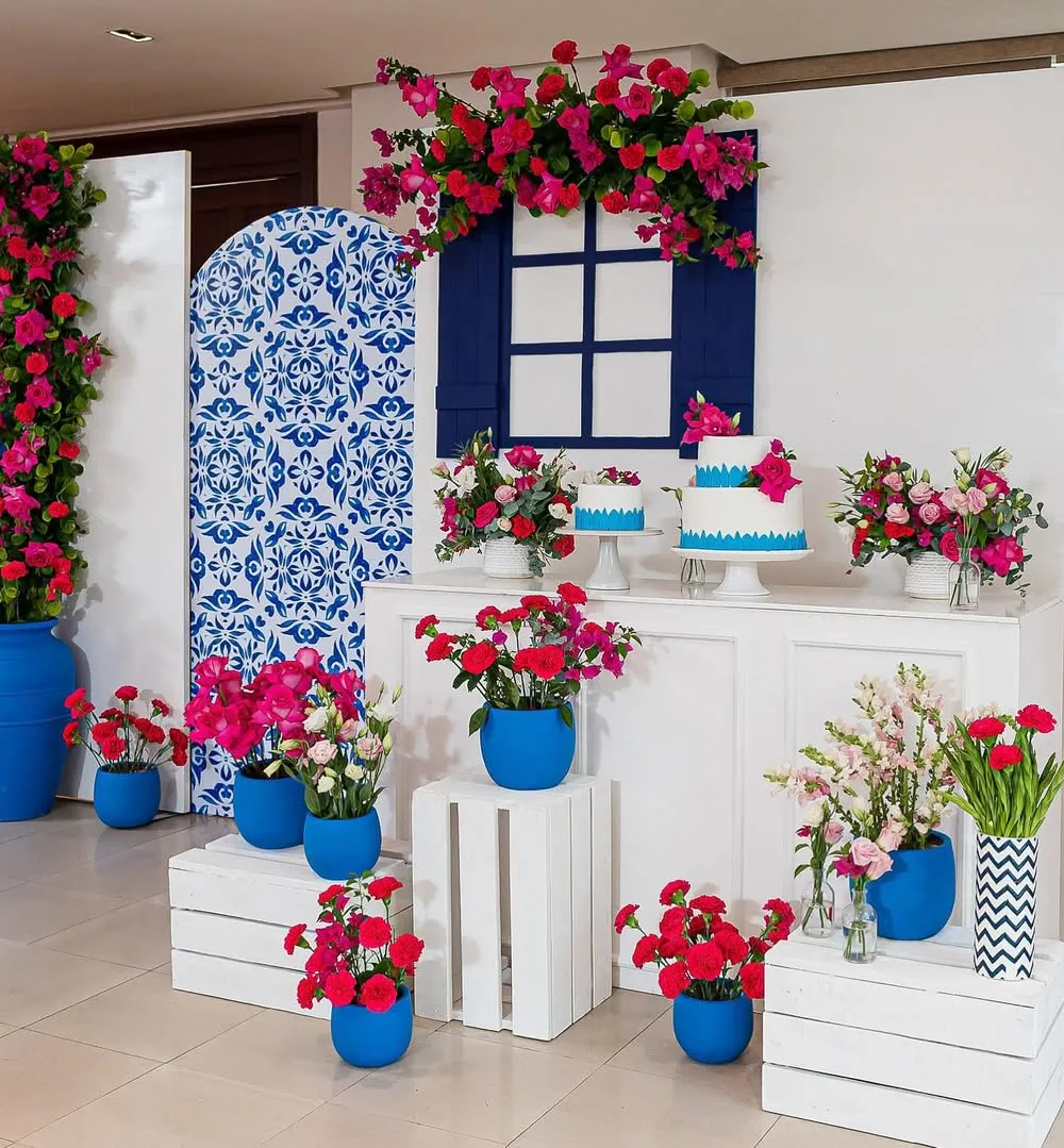 Greek Island-Inspired Dessert Display