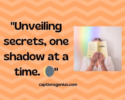 Hidden Face Captions For Instagram - Unveiling secrets, one shadow at a time.