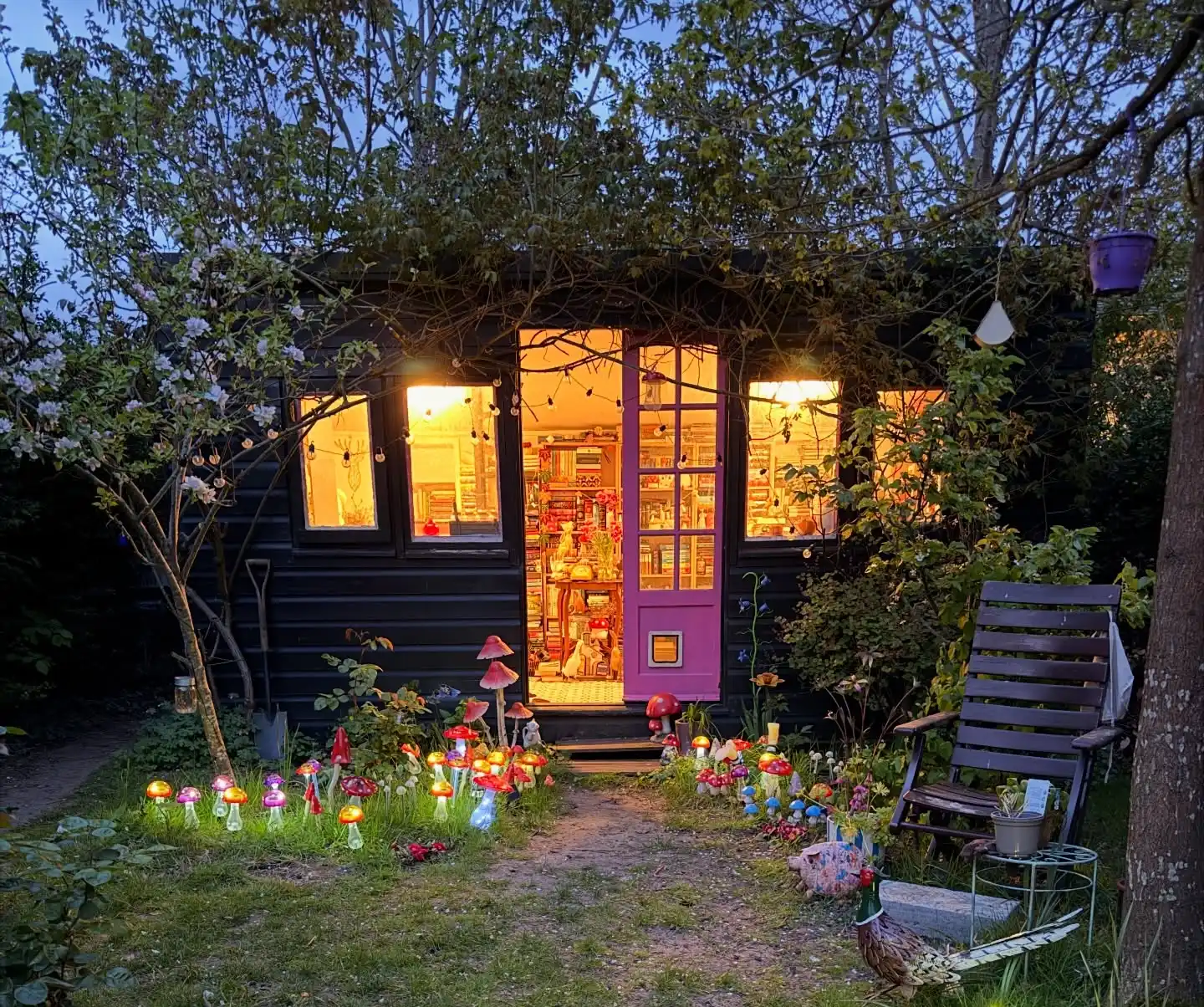 Illuminated Backyard Cabin Illuminated Backyard Cabin