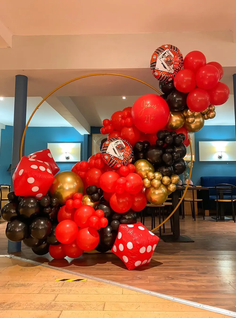 Luxury Casino 21st Birthday Hoop Display