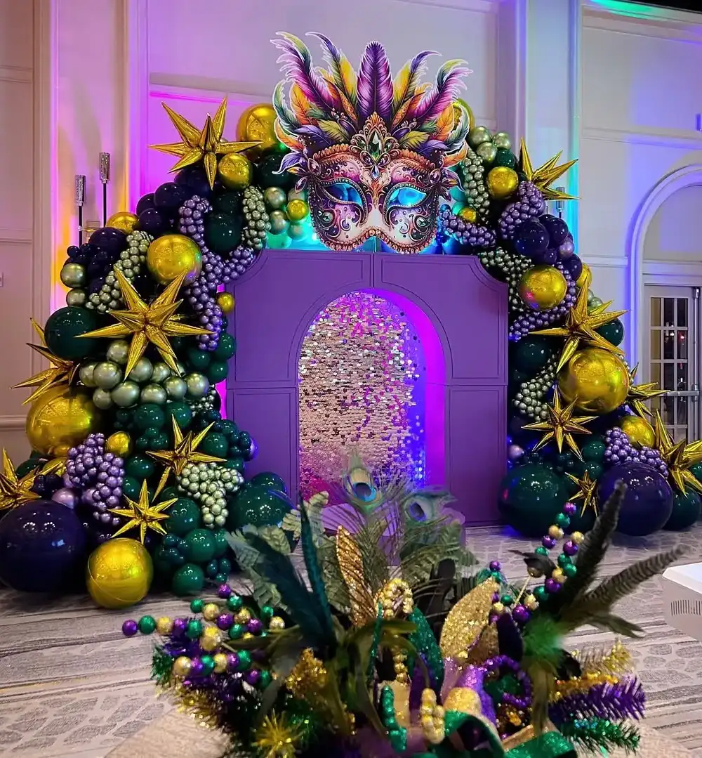 Mardi Gras Balloon Archway Installation