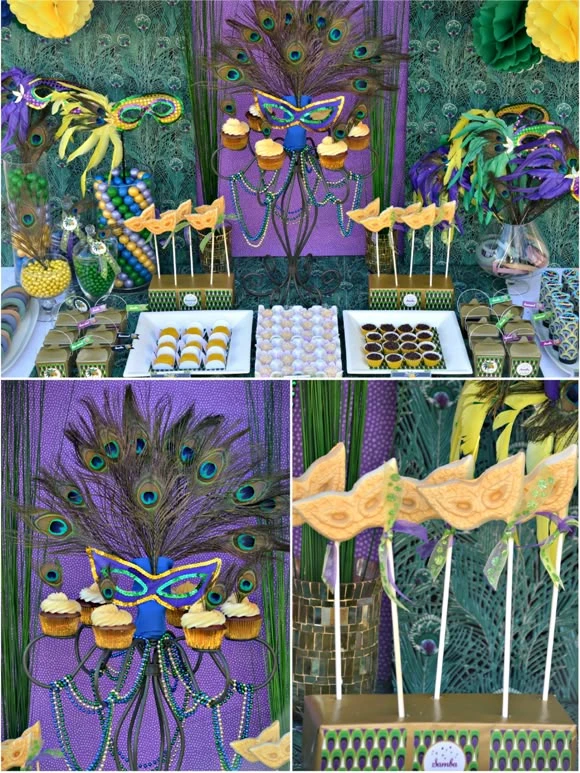 Mardi Gras Dessert Table Display