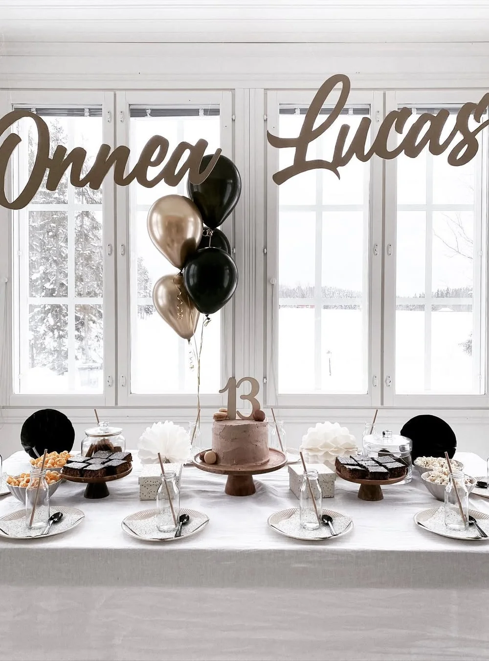 Minimalist Modern Dessert Table