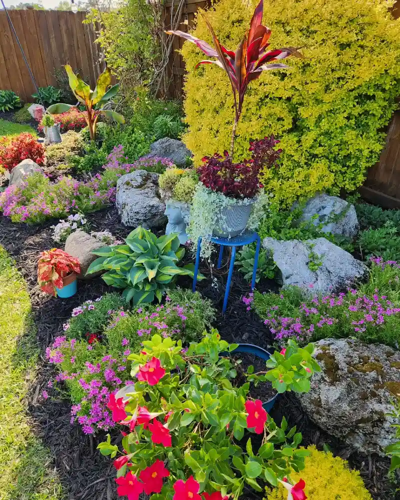 Mixed Container And Stone Garden