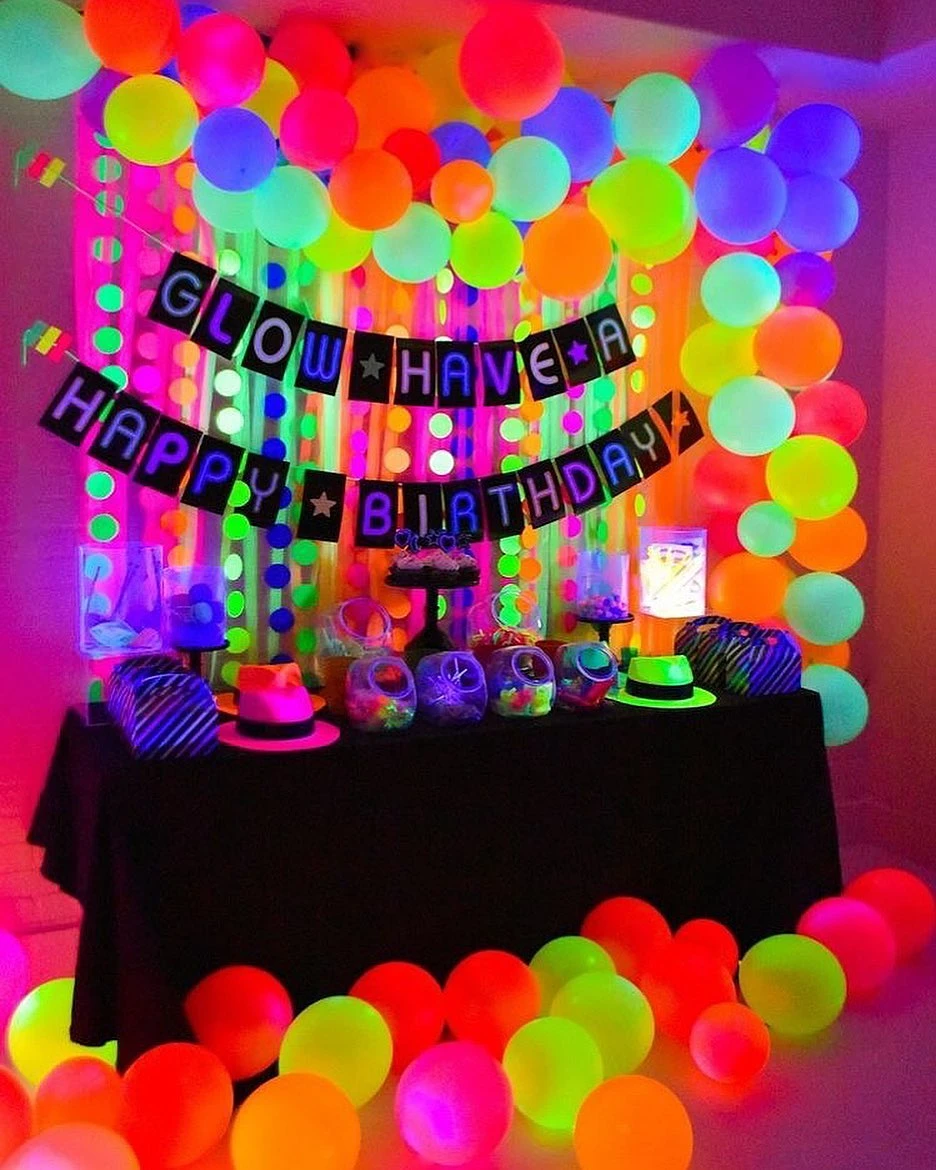Neon Glow Party Backdrop