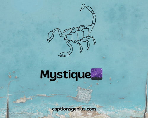One-word Scorpio Captions For Instagram - Mystique.