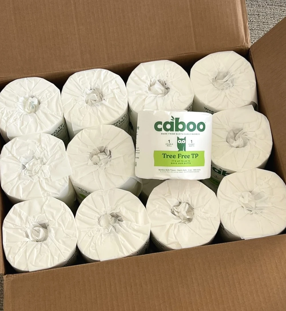 Pack out all toilet paper and hygiene products