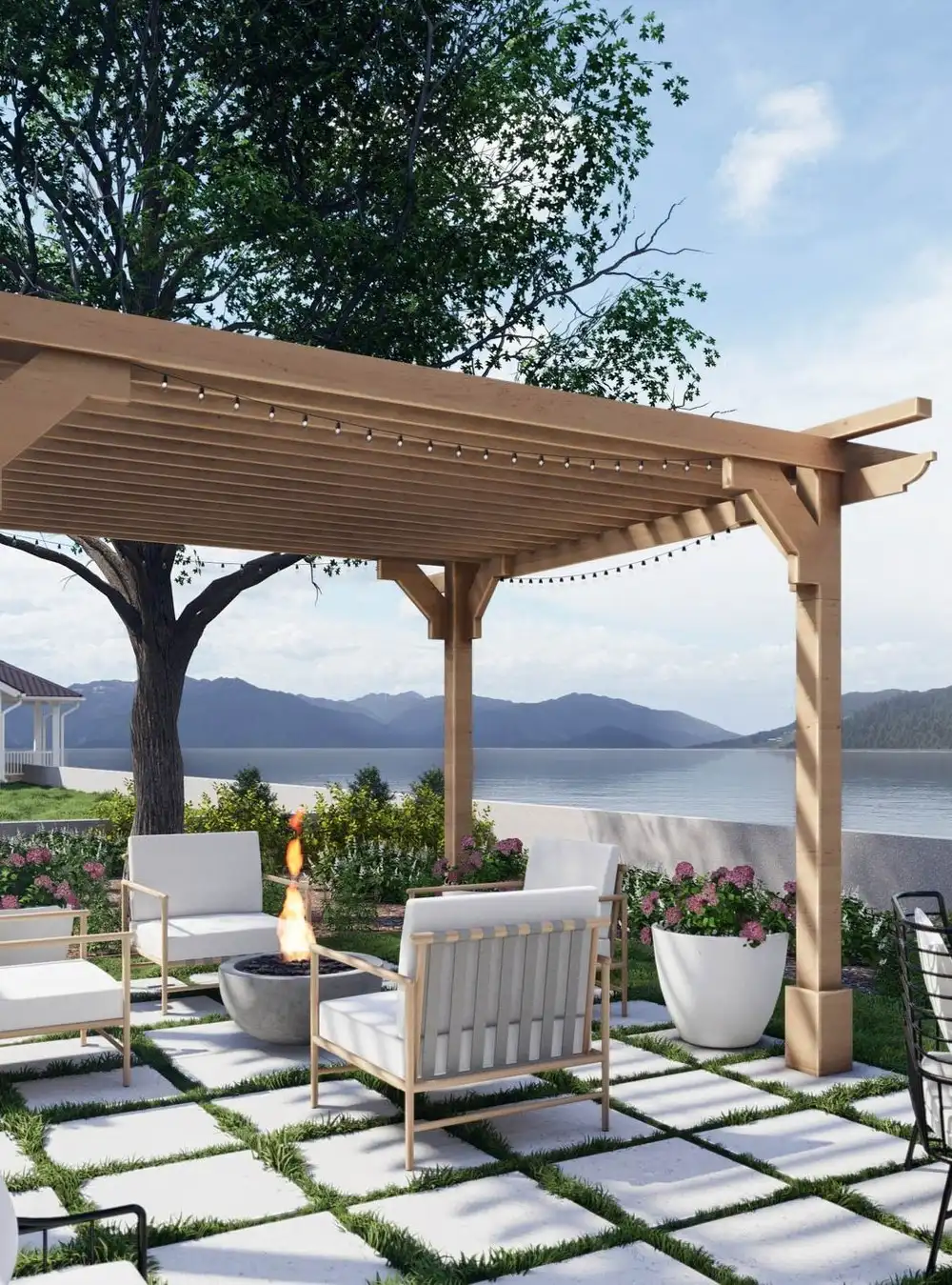 Pergola Overlooking Scenic Views