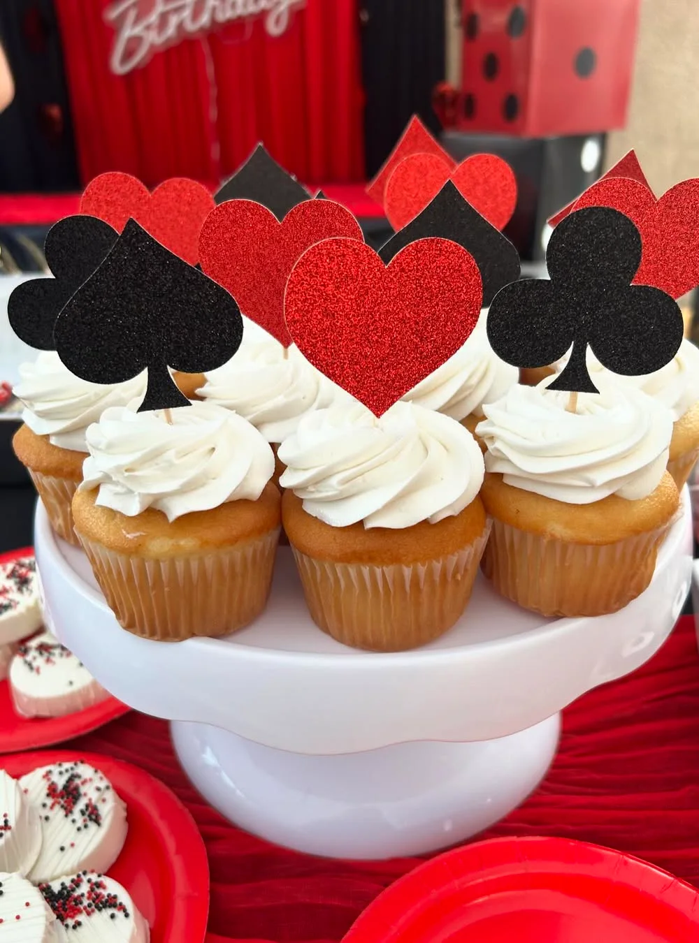 Playing Card Suit Cupcake Toppers