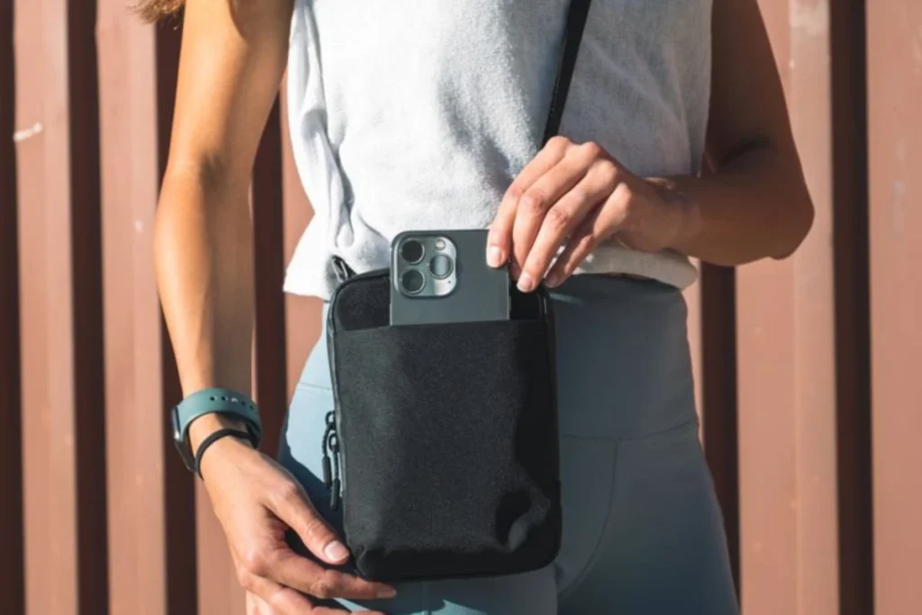 Put Your Phone and Pocket Items in a Secure Pouch
