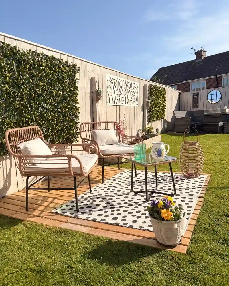 Rattan Chairs on a Raised Deck Square