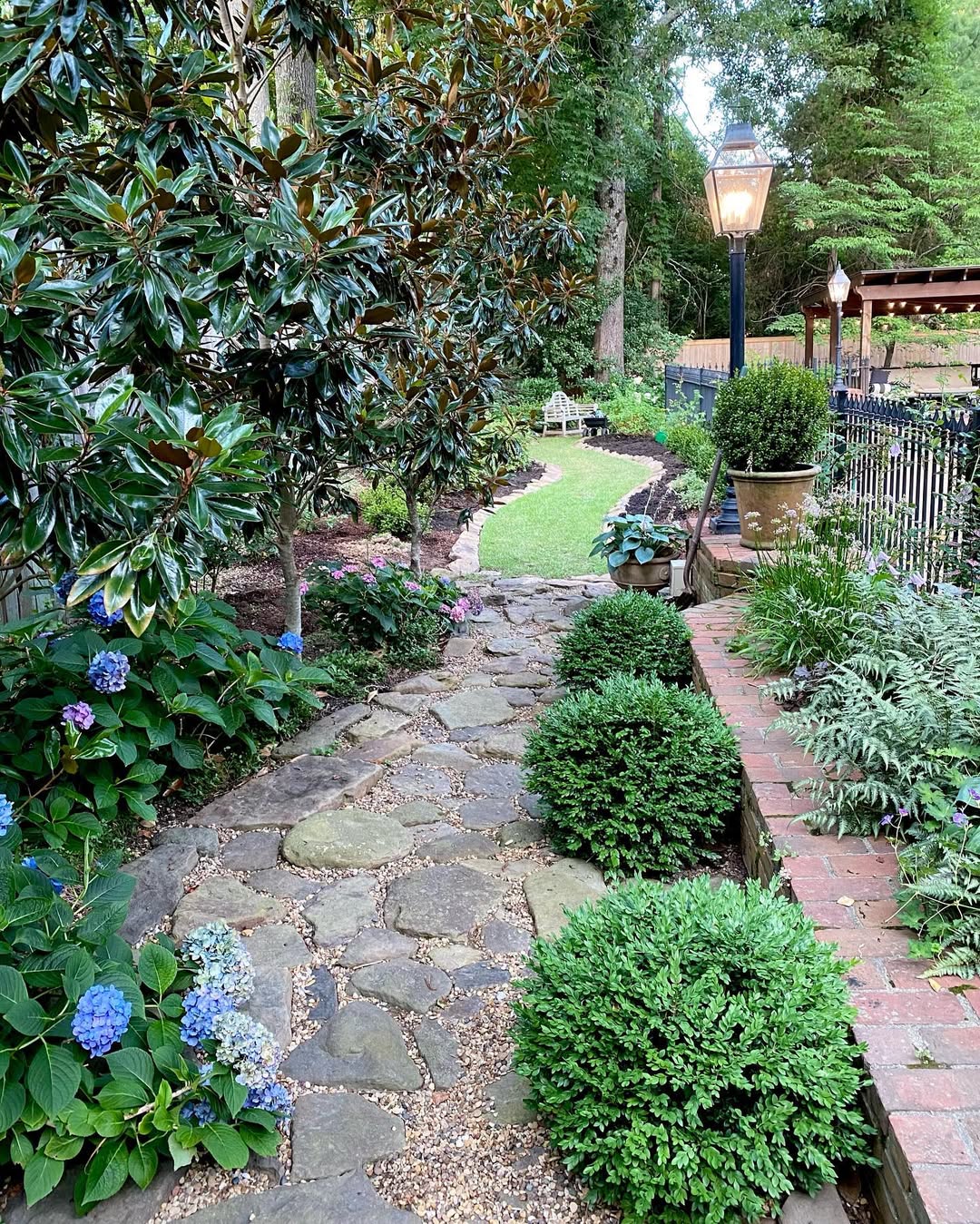 Shaded Flagstone Walkway