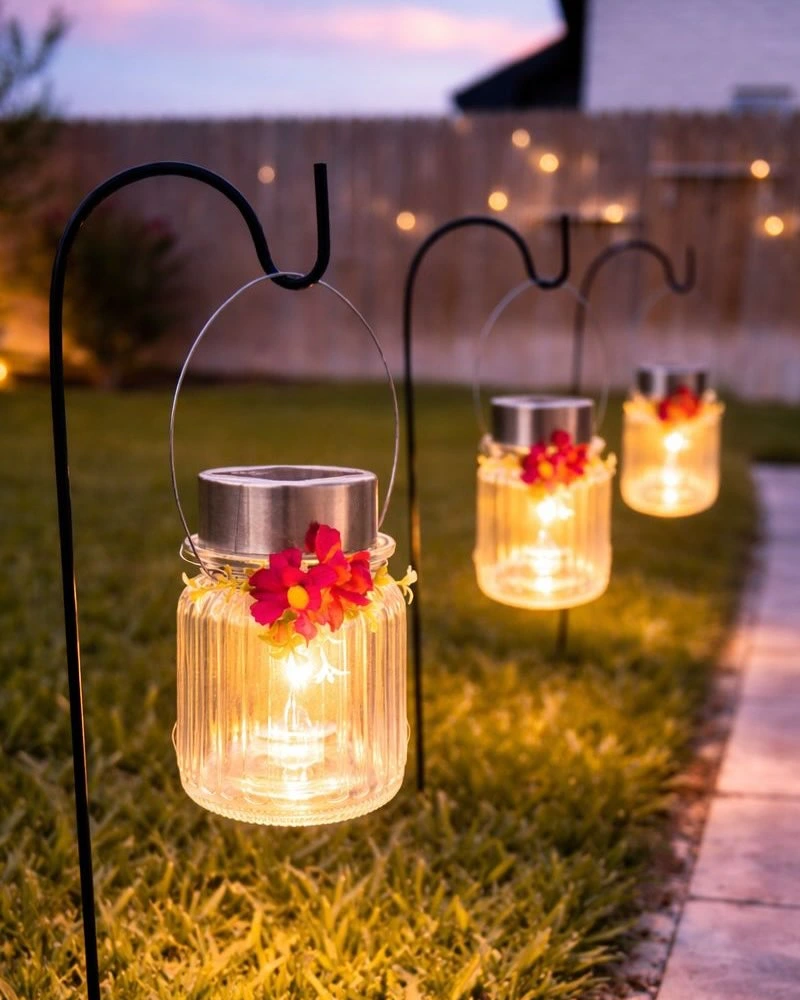 Solar Mason Jar Path Lights