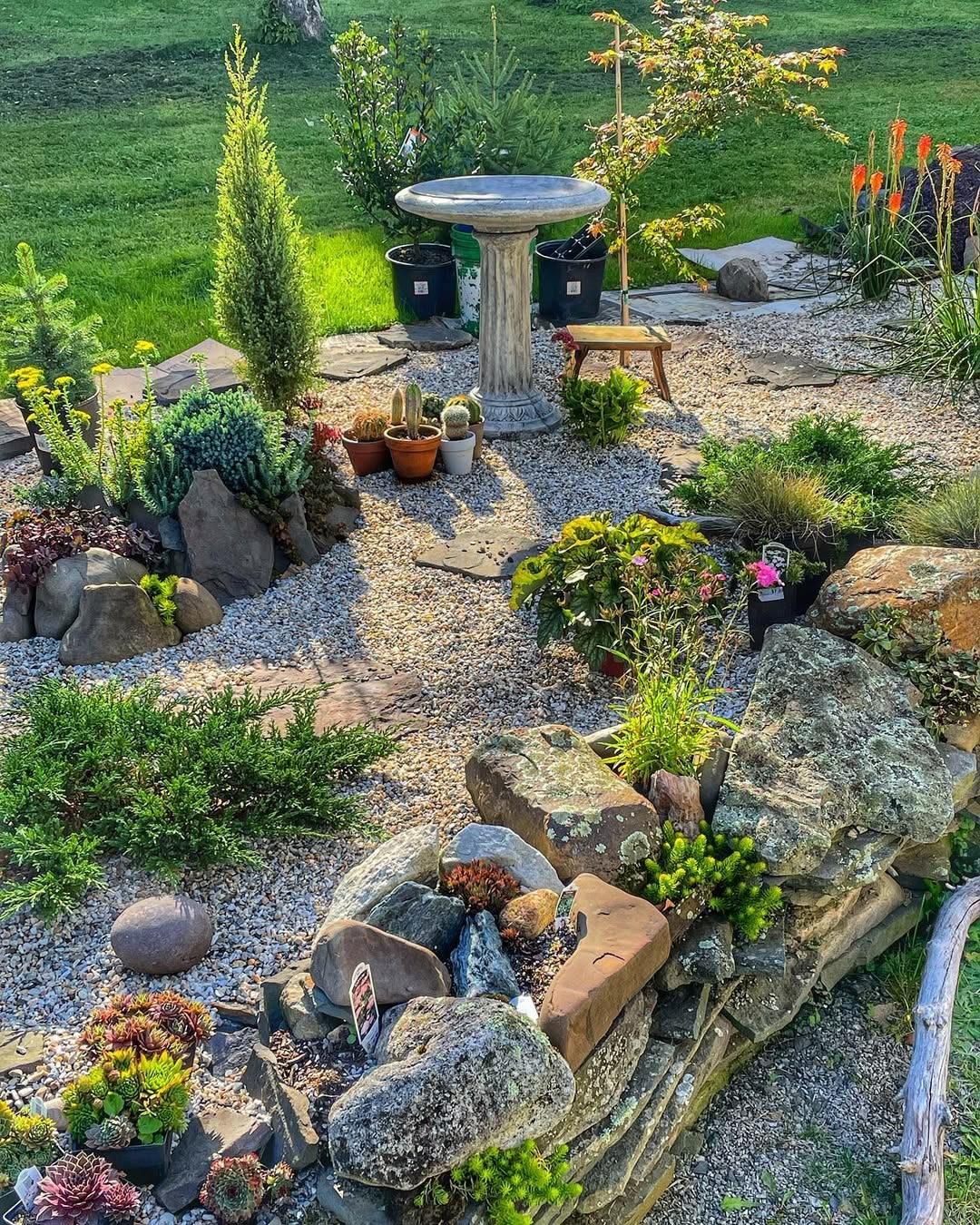 Stacked Stone Border Garden