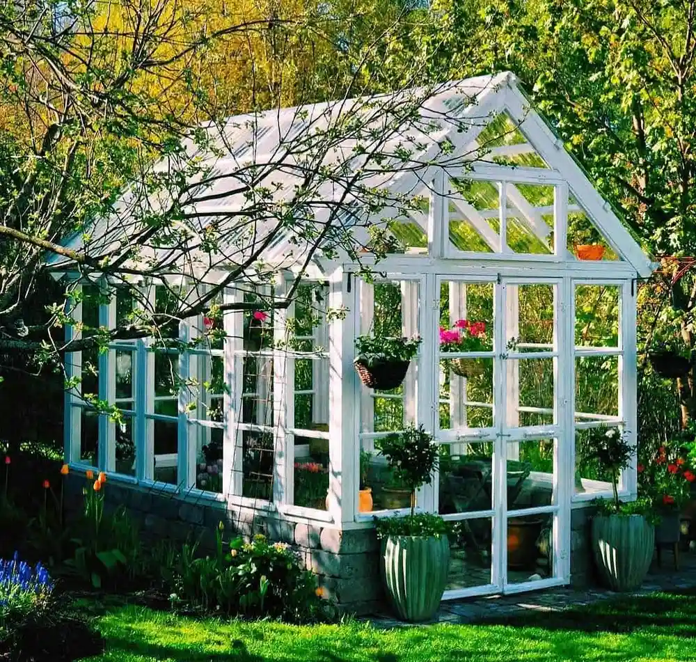 Sunny White Garden Greenhouse