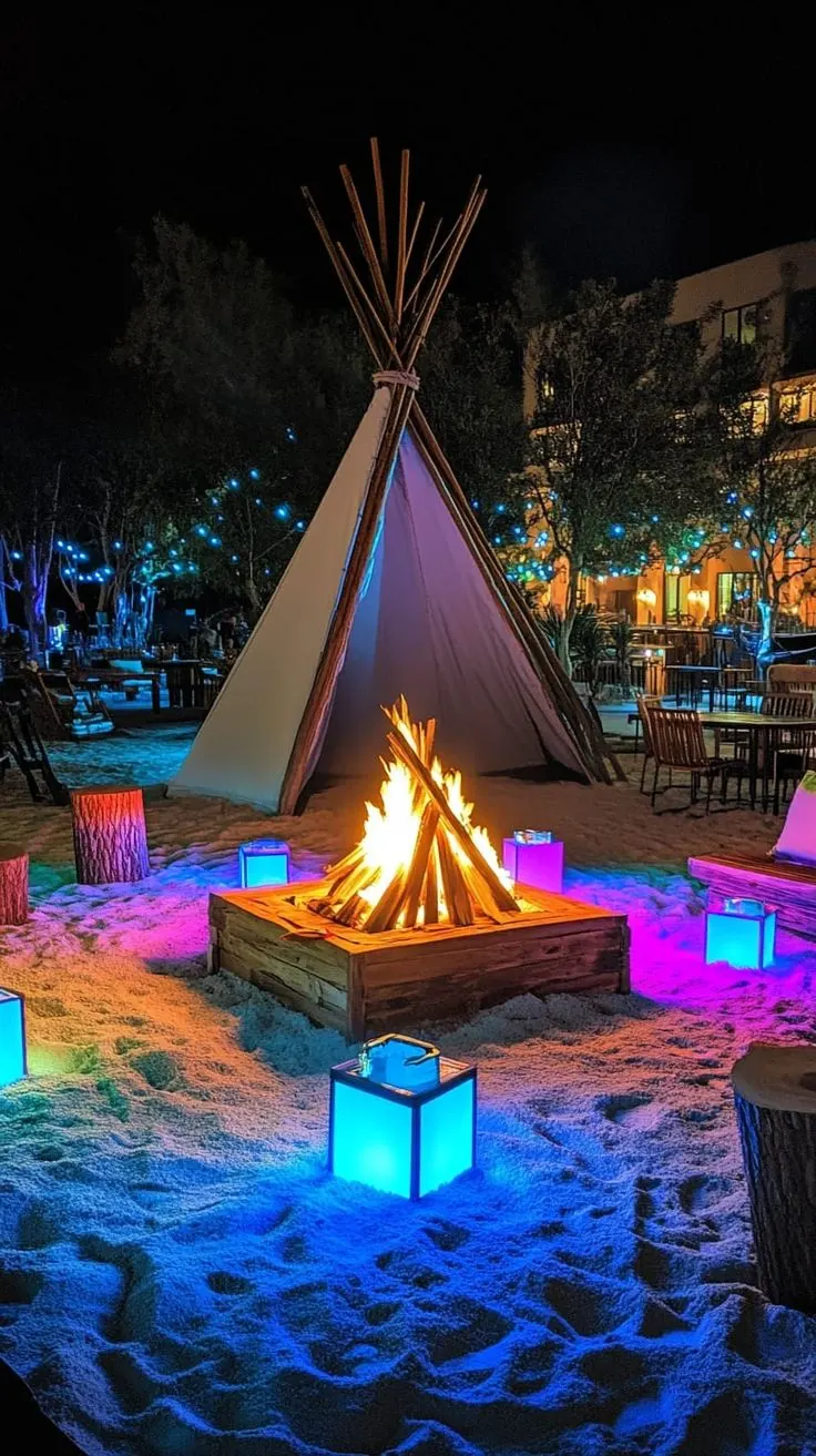 Teepee Fire Pit Experience