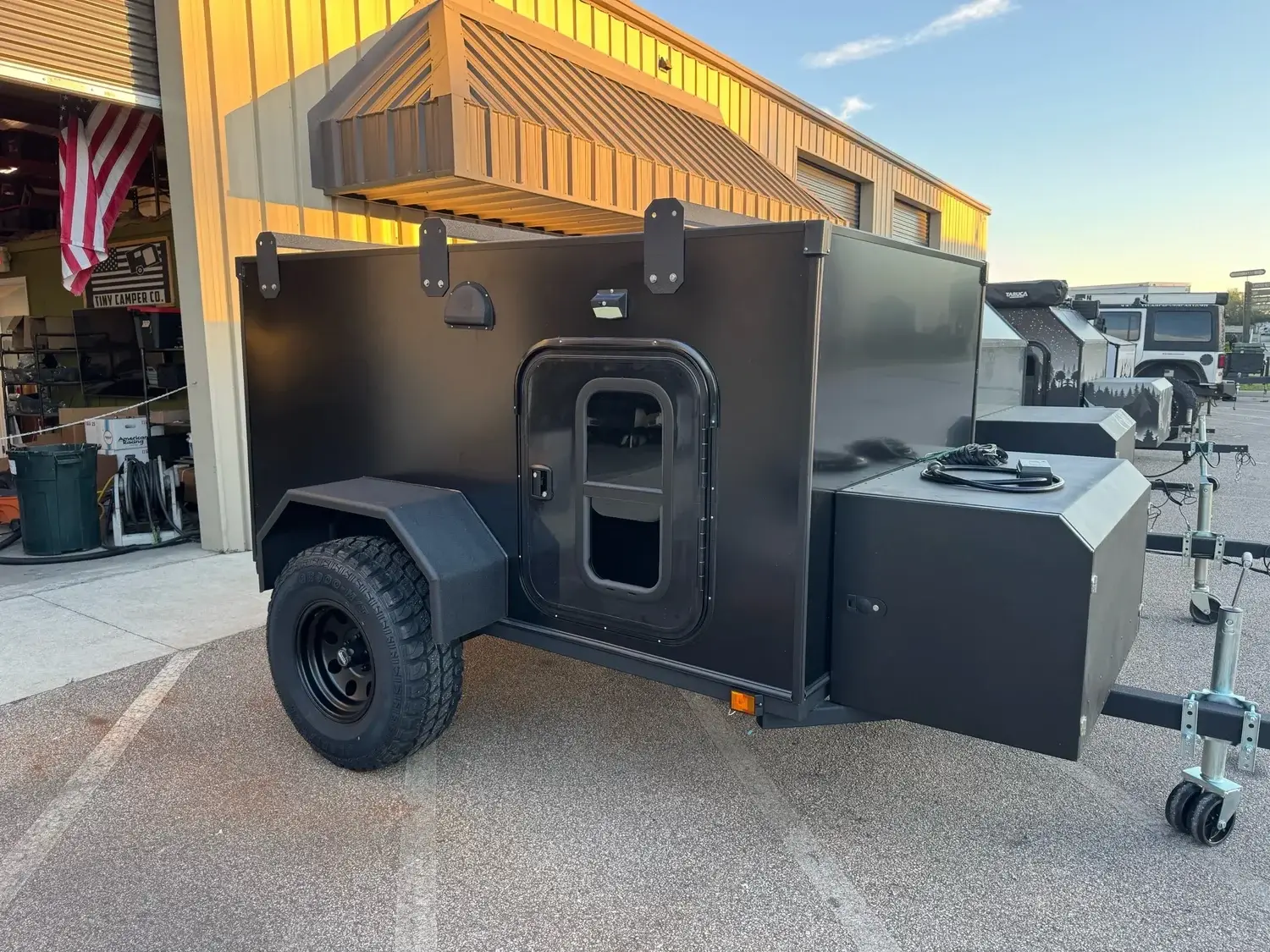 Tiny Camper Cube 5x8 Uses Its Shape to Create More Headroom