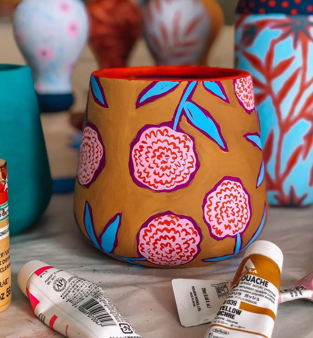 Tropical Blooms Terracotta