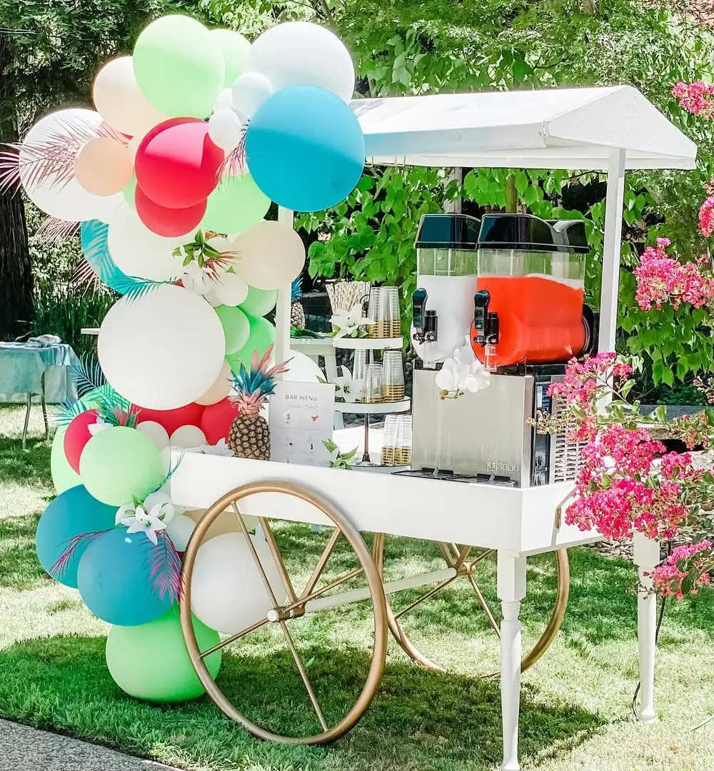 Tropical Drink Station for a Pool Party Refreshing and Fun