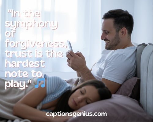 Trust After Cheating Cheating Captions For Instagram - In the symphony of forgiveness, trust is the hardest note to play.