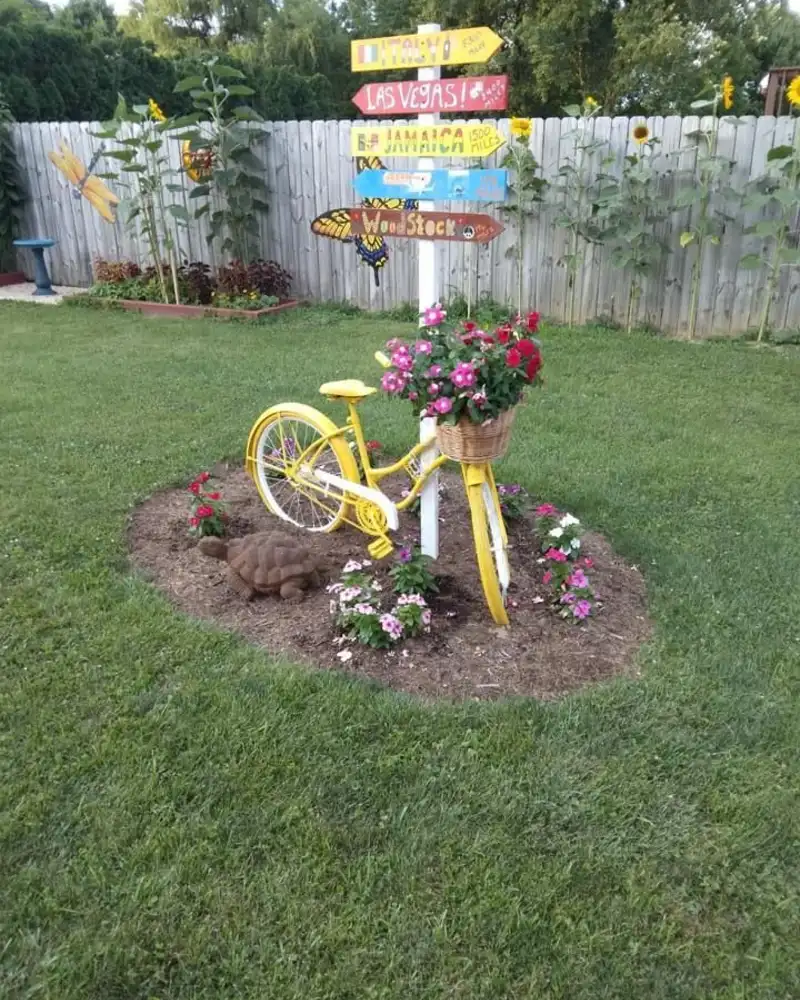 Vintage Bicycle Planter