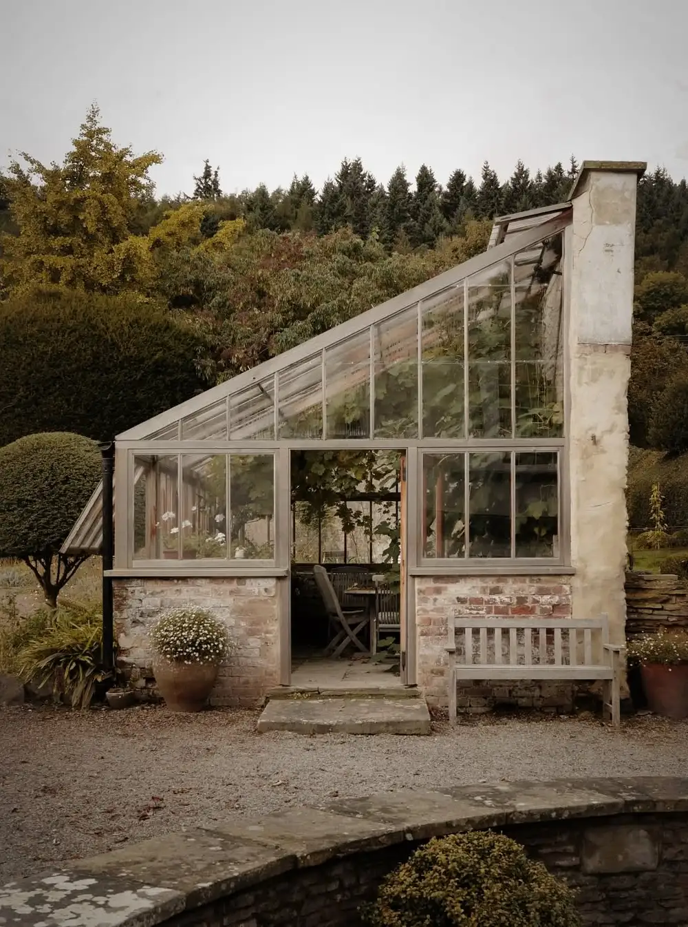 Vintage Brick Greenhouse